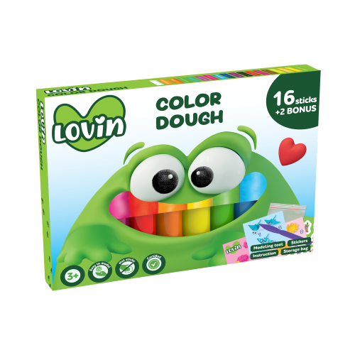 Pyssellåda Play Dough Leklera - 16+2 färger